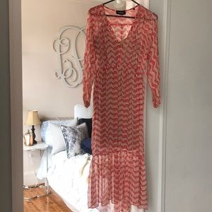 The Kooples Sheer Maxi Dress with Slip